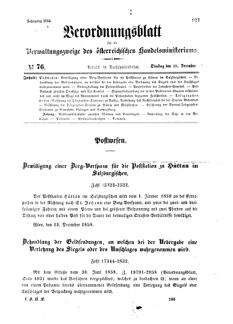 Verordnungsblatt für die Verwaltungszweige des österreichischen Handelsministeriums 18581228 Seite: 1