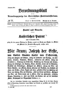 Verordnungsblatt für die Verwaltungszweige des österreichischen Handelsministeriums 18581229 Seite: 1