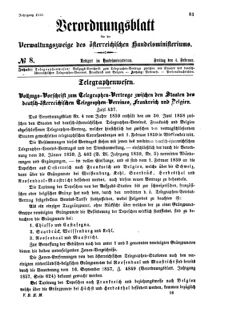 Verordnungsblatt für die Verwaltungszweige des österreichischen Handelsministeriums 18590204 Seite: 1