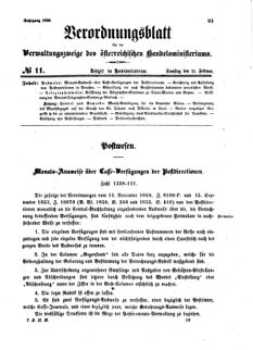 Verordnungsblatt für die Verwaltungszweige des österreichischen Handelsministeriums 18590212 Seite: 1