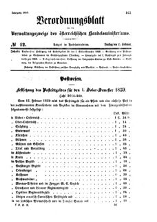 Verordnungsblatt für die Verwaltungszweige des österreichischen Handelsministeriums 18590215 Seite: 1