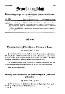 Verordnungsblatt für die Verwaltungszweige des österreichischen Handelsministeriums