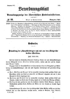 Verordnungsblatt für die Verwaltungszweige des österreichischen Handelsministeriums 18590404 Seite: 1