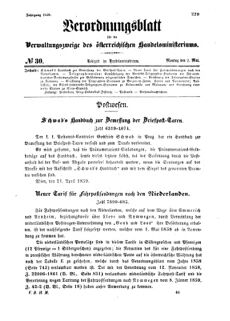 Verordnungsblatt für die Verwaltungszweige des österreichischen Handelsministeriums