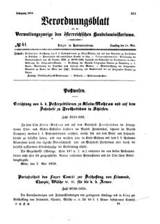 Verordnungsblatt für die Verwaltungszweige des österreichischen Handelsministeriums 18590528 Seite: 1