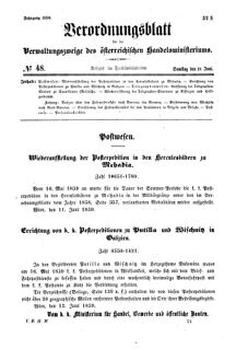 Verordnungsblatt für die Verwaltungszweige des österreichischen Handelsministeriums 18590618 Seite: 1