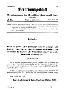 Verordnungsblatt für die Verwaltungszweige des österreichischen Handelsministeriums