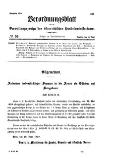 Verordnungsblatt für die Verwaltungszweige des österreichischen Handelsministeriums 18590625 Seite: 1