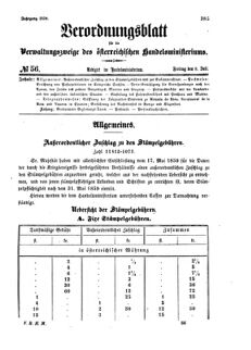 Verordnungsblatt für die Verwaltungszweige des österreichischen Handelsministeriums 18590708 Seite: 1