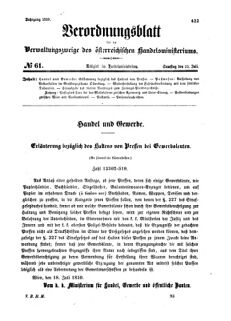 Verordnungsblatt für die Verwaltungszweige des österreichischen Handelsministeriums