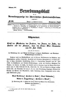 Verordnungsblatt für die Verwaltungszweige des österreichischen Handelsministeriums 18590803 Seite: 1