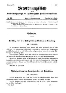 Verordnungsblatt für die Verwaltungszweige des österreichischen Handelsministeriums 18590811 Seite: 1