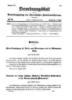 Verordnungsblatt für die Verwaltungszweige des österreichischen Handelsministeriums 18590812 Seite: 1