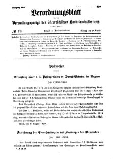 Verordnungsblatt für die Verwaltungszweige des österreichischen Handelsministeriums 18590829 Seite: 1