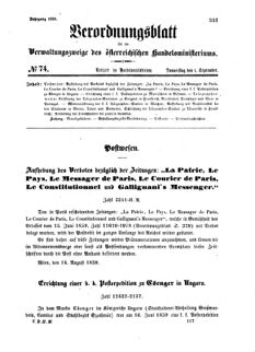 Verordnungsblatt für die Verwaltungszweige des österreichischen Handelsministeriums 18590901 Seite: 1