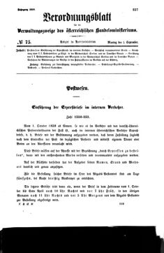 Verordnungsblatt für die Verwaltungszweige des österreichischen Handelsministeriums 18590905 Seite: 1