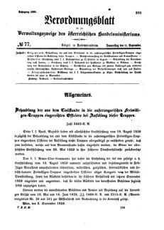 Verordnungsblatt für die Verwaltungszweige des österreichischen Handelsministeriums 18590915 Seite: 1