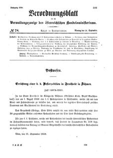 Verordnungsblatt für die Verwaltungszweige des österreichischen Handelsministeriums 18590926 Seite: 1