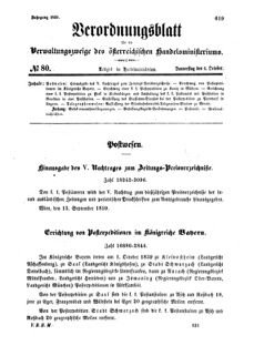 Verordnungsblatt für die Verwaltungszweige des österreichischen Handelsministeriums 18591006 Seite: 1